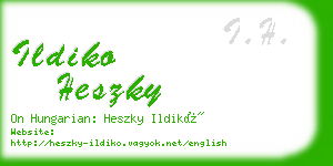 ildiko heszky business card